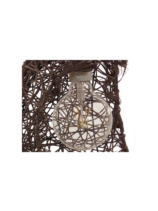 GloboStar Meniscus Pendant Light Brown with Socket E27 30x20x35cm