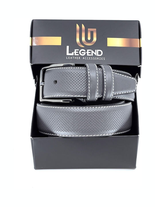 Men's Belt from Artificial Leather Gray