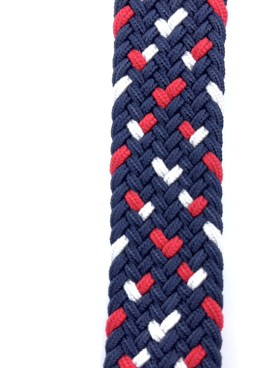 Elastic Men's Belt Leather Knitted Multicolored