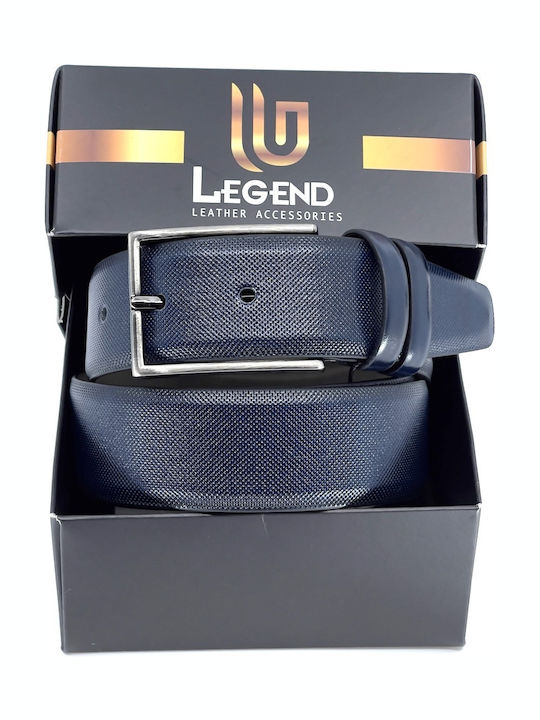 Men's Belt from Artificial Leather Navy Blue
