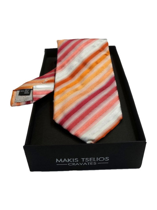 Makis Tselios Fashion Ανδρική Γραβάτα Μεταξωτή με Σχέδια