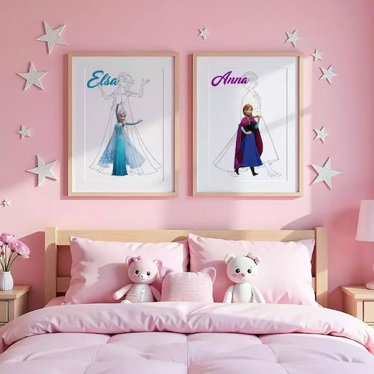 Παιδικό Κάδρο Princess Elsa 21x30εκ.