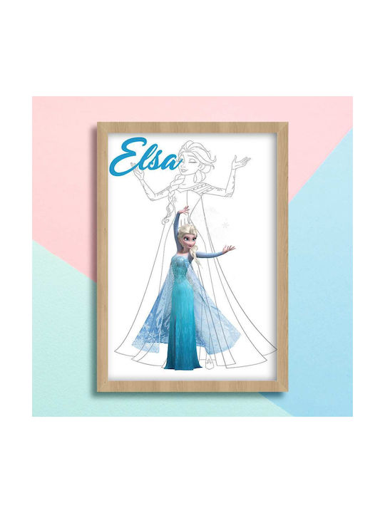 Детска Рамка Princess Elsa от Дърво 21x30бр