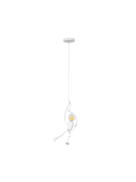 GloboStar Little Man Pendant Light White with Socket E27 37x23x40cm
