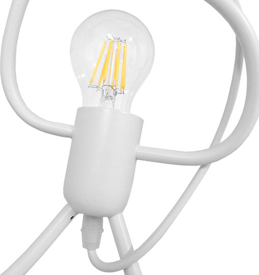 GloboStar Little Man Κρεμαστό Φωτιστικό Λευκό με Ντουί E27 37x23x40εκ.