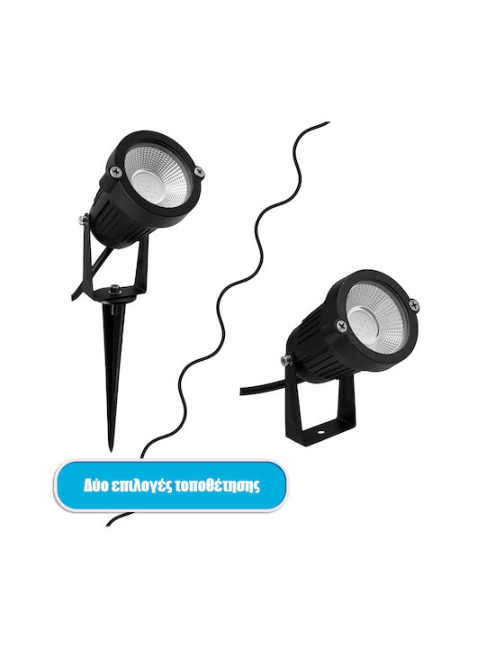 GloboStar Водоустойчиво LED осветително тяло Bridgelux 10W 1000lm 35° IP67 Синьо Регулируемо 75587