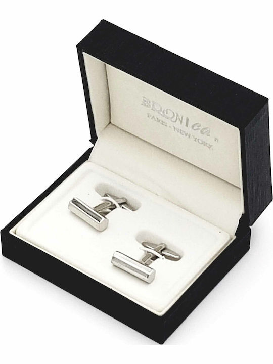Zenza Bronica Cufflinks from Steel in Silver Color