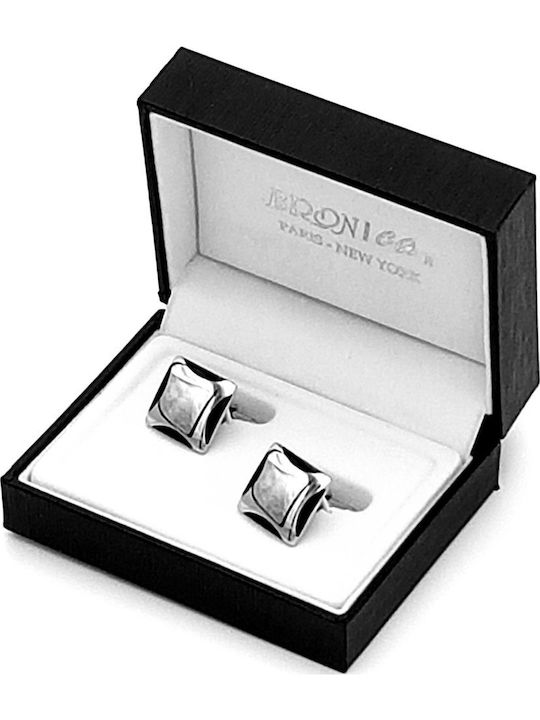 Zenza Bronica Cufflinks from Steel in Silver Color