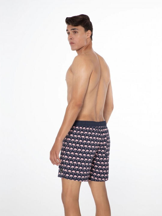 Men's Swimwear Shorts Blue with Patterns
