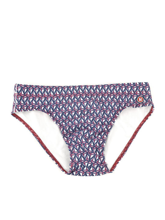 Men's Swimwear Slip Blue with Patterns