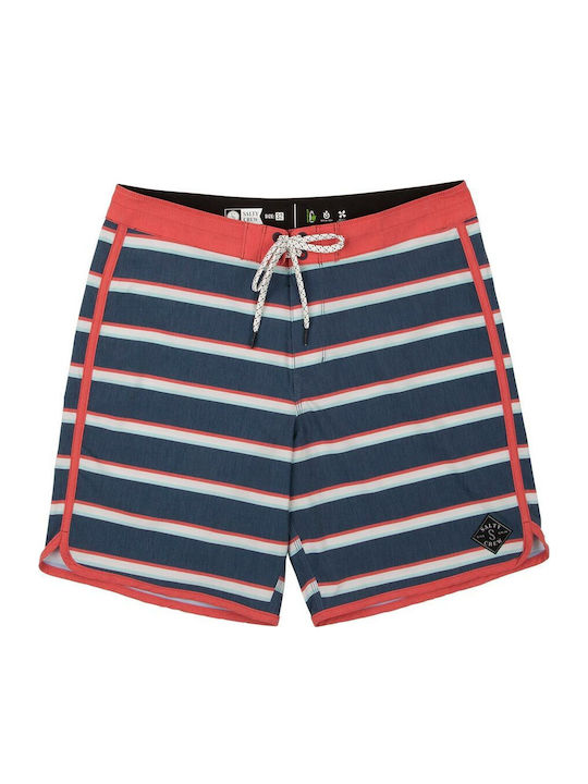 Boardshort Ανδρικό Μαγιό Βερμούδα Navy Μπλε με Ρίγες
