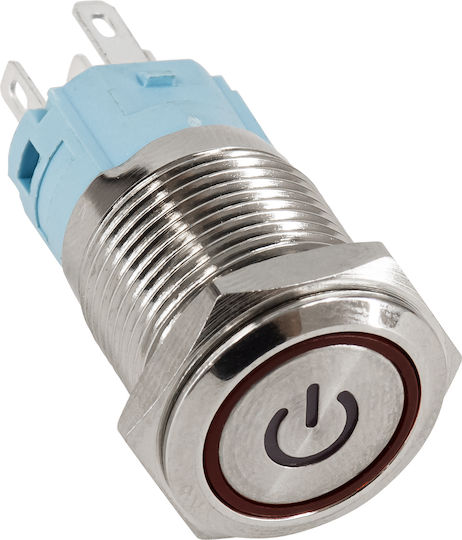 GloboStar On-Off switch Pushbutton with Lighting Red 1pcs