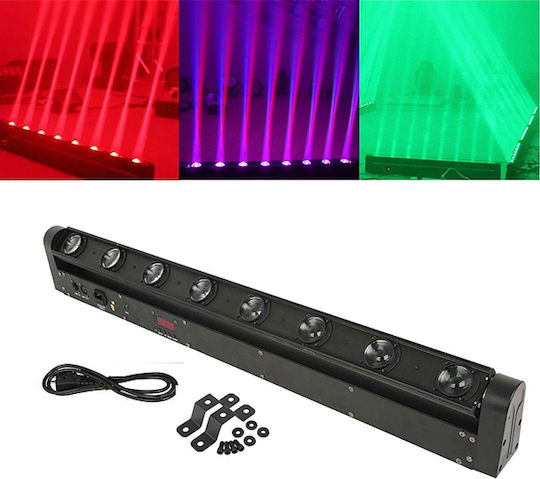 GloboStar Moving Light Beam LED DMX with Robotic Head RGBW