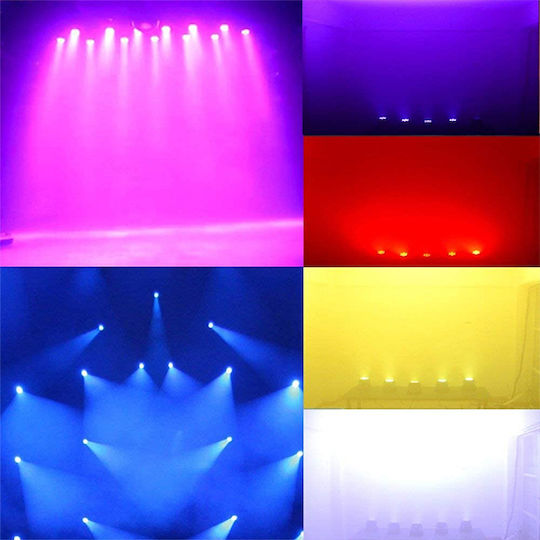 GloboStar Φωτορυθμικό Wash LED DMX με Ρομποτική Κεφαλή RGBW