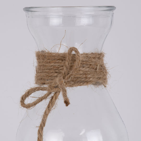 GloboStar Vază Din Sticlă Lucy Transparentă Ø8.8xÎ13.8cm