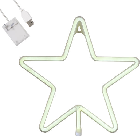 GloboStar Stea Suspendată Cu Lumină LED Alb Rece 27,5 cm GloboStar Stea Suspendată Cu Lumină LED Alb Rece 27,5 cm