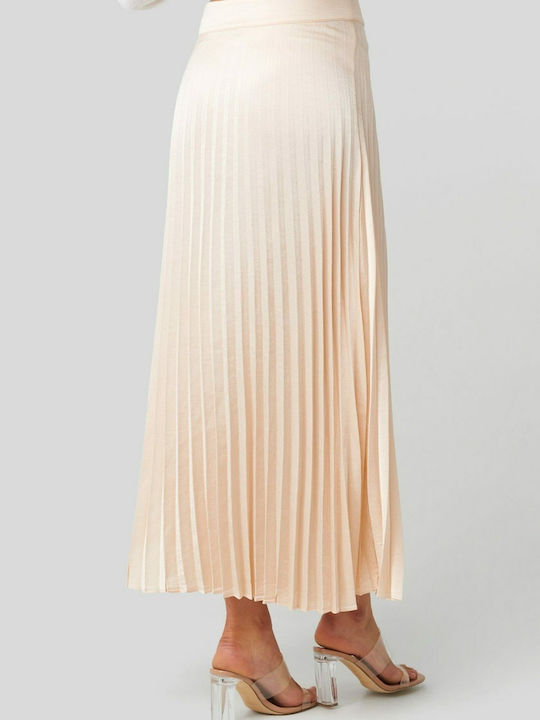 Womans Skirt Pleated Maxi Skirt Pink