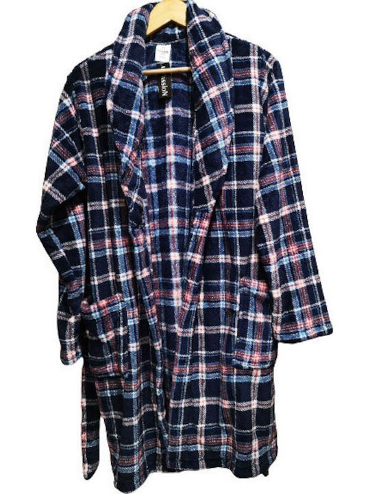 Relax Lingerie Зимна Каре Мъжка Халат Plaid