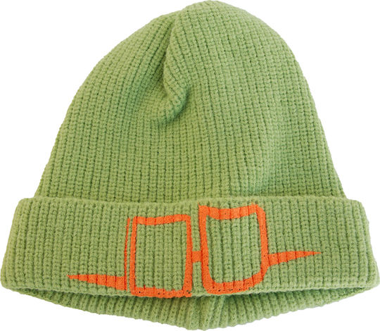 Beanie Beanie with Rib Knit in Green color
