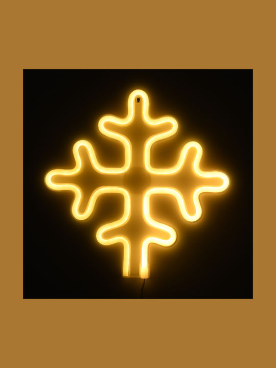 GloboStar Iluminată De Crăciun Figurină Fulg Albă