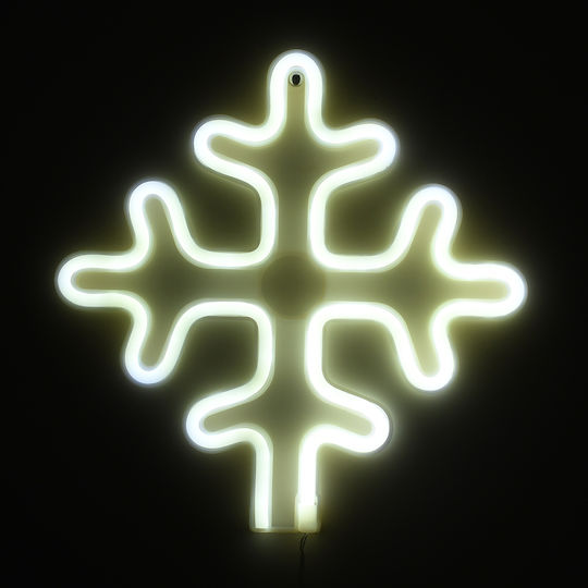 GloboStar Beleuchtet Weihnachtliche Figur Flocke Weiß