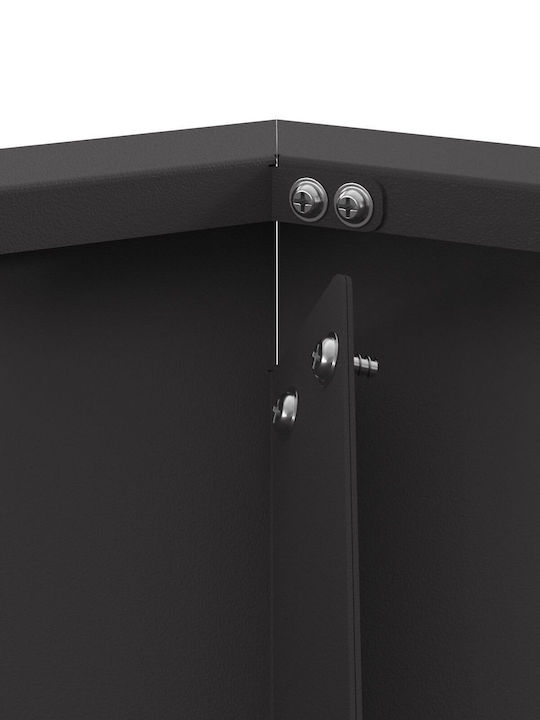 vidaXL Огнище На открито Черен 100x100x28см