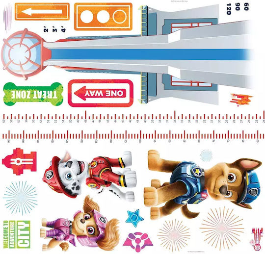 RoomMates Decor Kids Growth Height Chart Wall Sticker Paw Patrol Movie Multicolour