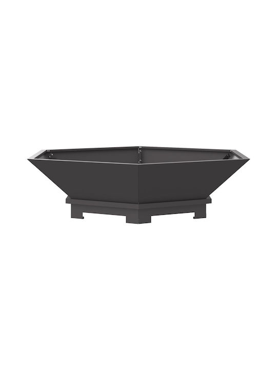vidaXL Огнище На открито Черен 100x100x28см