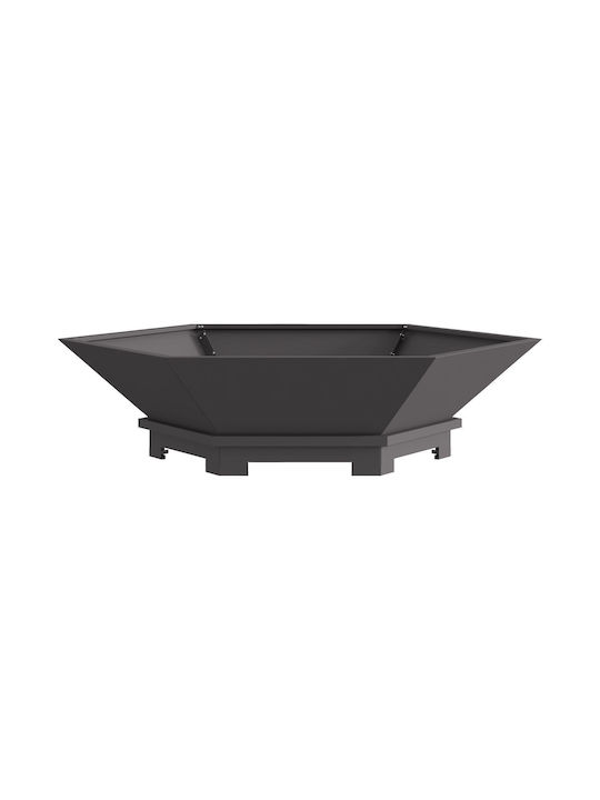 vidaXL Огнище На открито Черен 100x100x28см