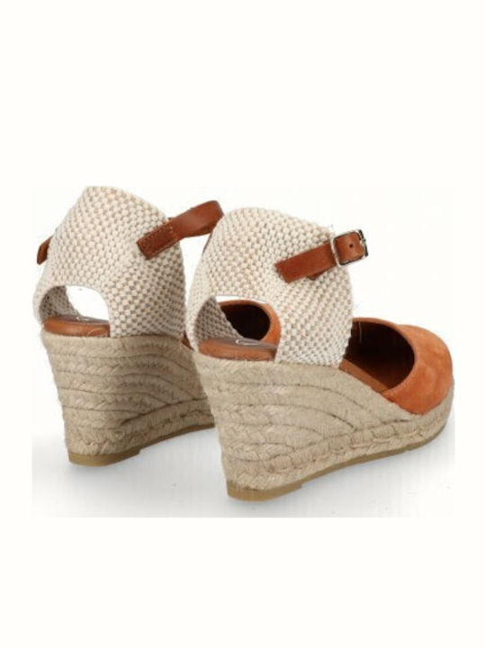 1731 Vitelo Zucca Damenplattformen im Espadrilles-Stil Orange