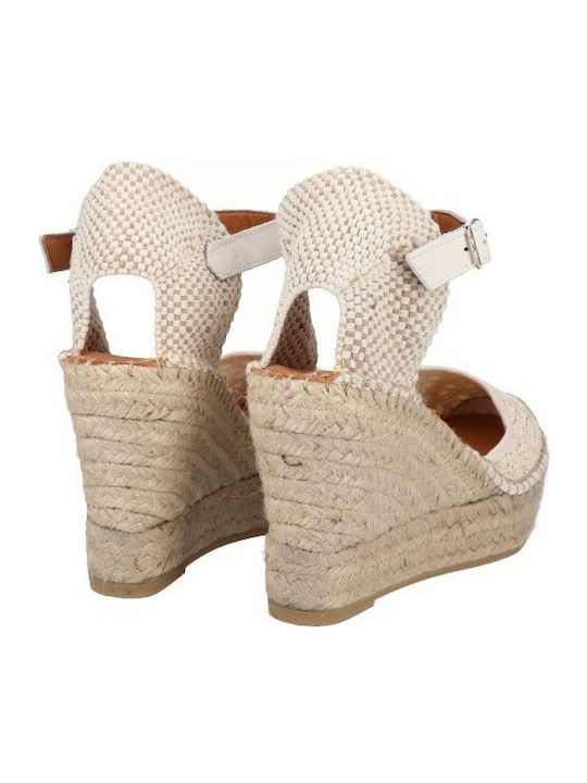 Damenplattformen im Espadrilles-Stil Beige