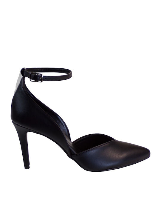 Pumps mit Riemchen Schwarz