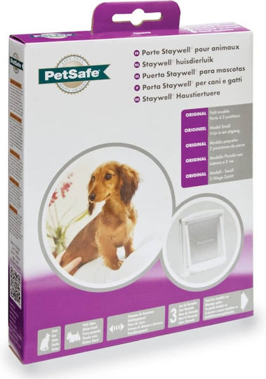 Pet Safe Ușa pentru Câini & Pisici Poartă pentru animale de companie albă 23.6x19.8cm. din Plastic de Culoare Alb 23.6 x 19.8 x 23.6cm