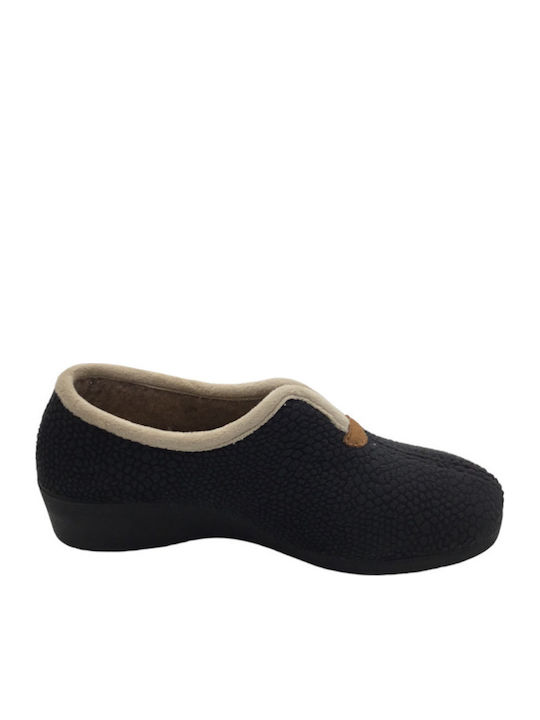 -black Anatomical Leather Women's Slippers Black