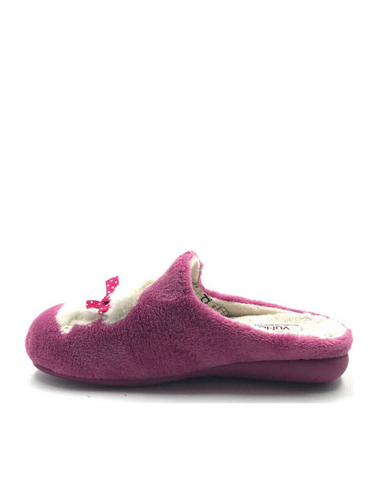 Women's Slippers with Animals Fuchsia