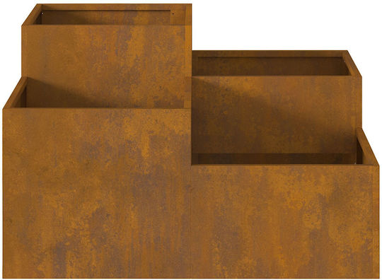 vidaXL Grădină Ghiveci Metal Maro 100x100x48cm.