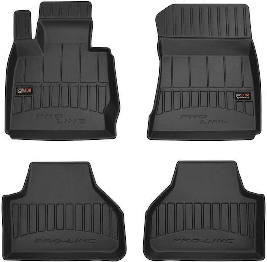 Frogum Set of Front and Rear Mats 4pcs for BMW X4 2014-2018 Black