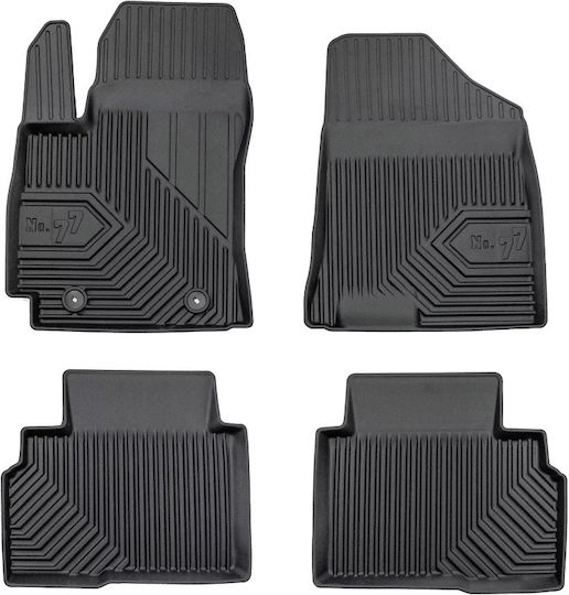 Frogum Set of Front and Rear Mats 4pcs for Hyundai Kona 2022 Black