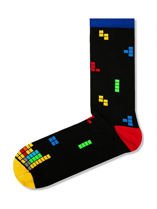 Vtex Socks Κάλτσες με Σχέδια Μαύρες Vtex Socks Κάλτσες με Σχέδια Μαύρες