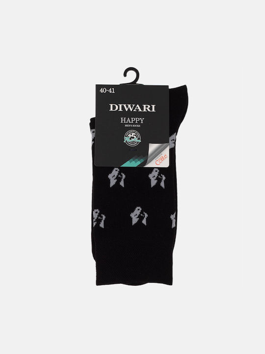 Diwari Herren Gemusterte Socken BLACK 1Pack