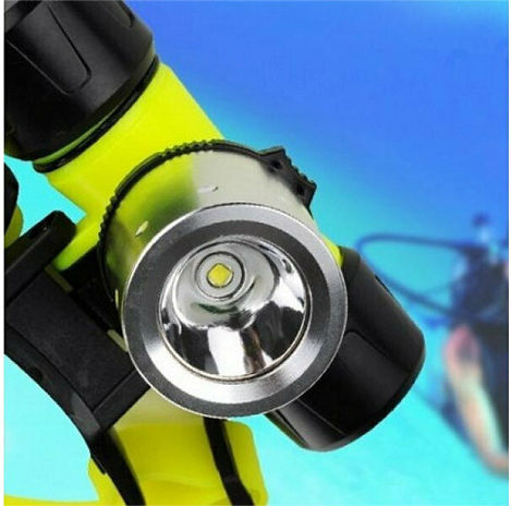 Cree Cree Led Τ6 Φακός Κατάδυσης Επαναφορτιζόμενος LED Κεφαλής με Φωτεινότητα 800lm για Βάθος έως 50m