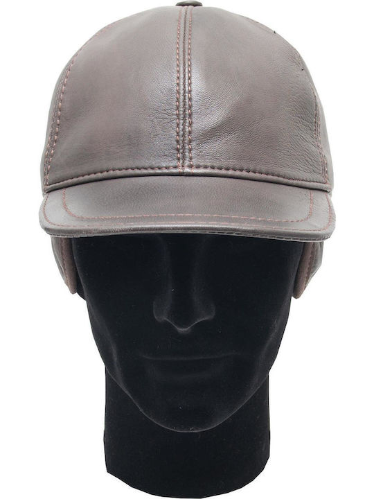 Leather 100 Δερματινο Ανδρικο Καπελο Κωδικος Hat-2 D.brown