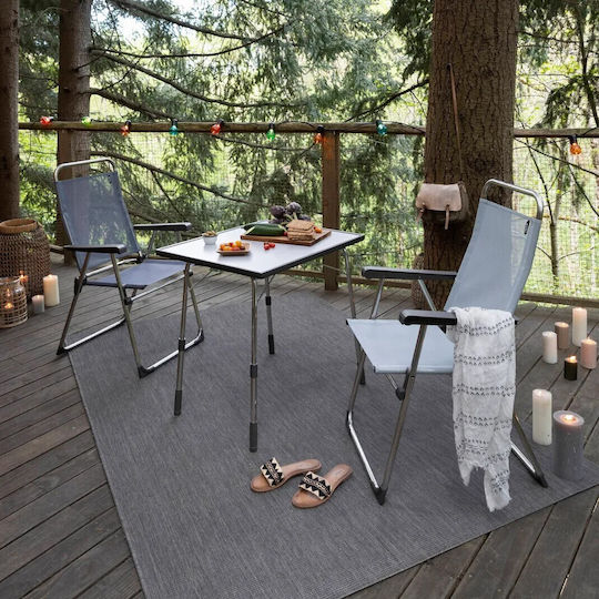 Lafuma Mobilier Folding Camping Table Louisiane Panneau Particules Camping Table Lfm1490_3631 Grey Carbon-alu Brut
