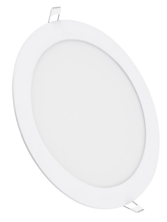 GloboStar Round Recessed LED Panel 20W with Natural White Light 4500K 22.2cm