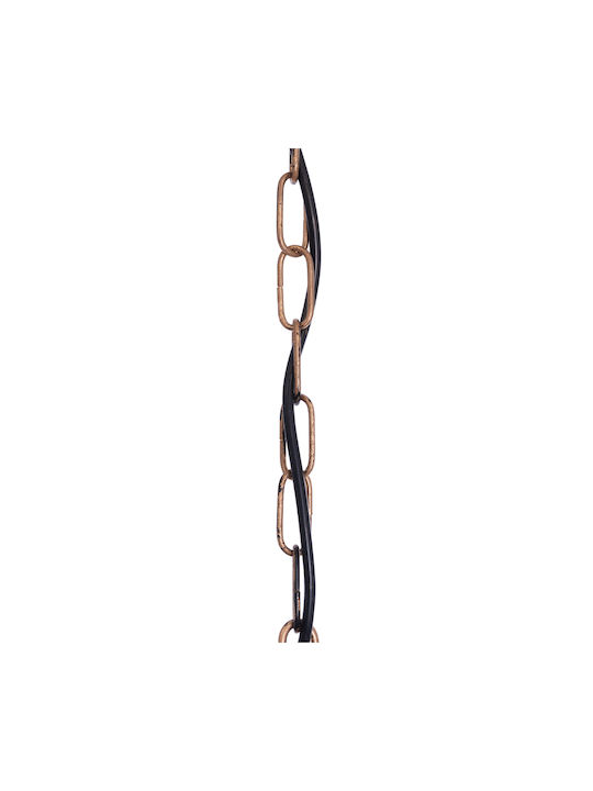 GloboStar Victorian Πολυέλαιος 6xE14 Ø76cm με Σχοινί Μπρούτζινος 01404