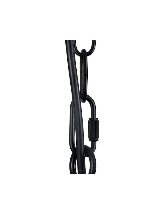 GloboStar Pennsylvania Πολυέλαιος 6xE14 Ø64cm με Σχοινί Μαύρος 00541