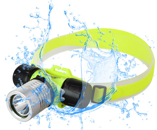 GloboStar Headlamp LED IP68 with Maximum Brightness 300lm Extreme XHP50 3 x AAA Green