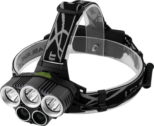 GloboStar Rechargeable Headlamp LED IP44 with Maximum Brightness 5000lm XML2-T6 Black