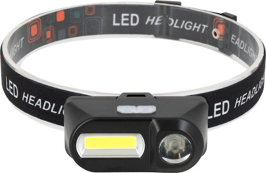 GloboStar Rechargeable Headlamp LED Dual Function with Maximum Brightness 2500lm XML2 Black
