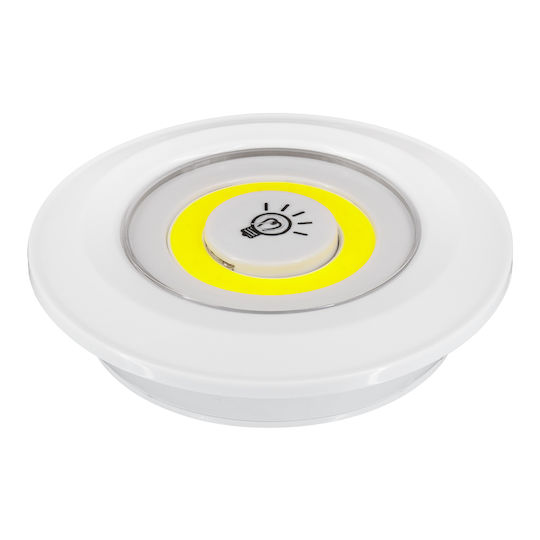 GloboStar Light Spot for Cabinets with Battery Powered, Remote Control and Mounting Sticker 1pcs